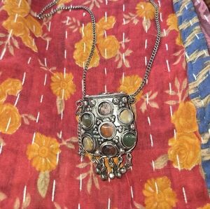 Vintage Tibetan Coin Purse Necklace